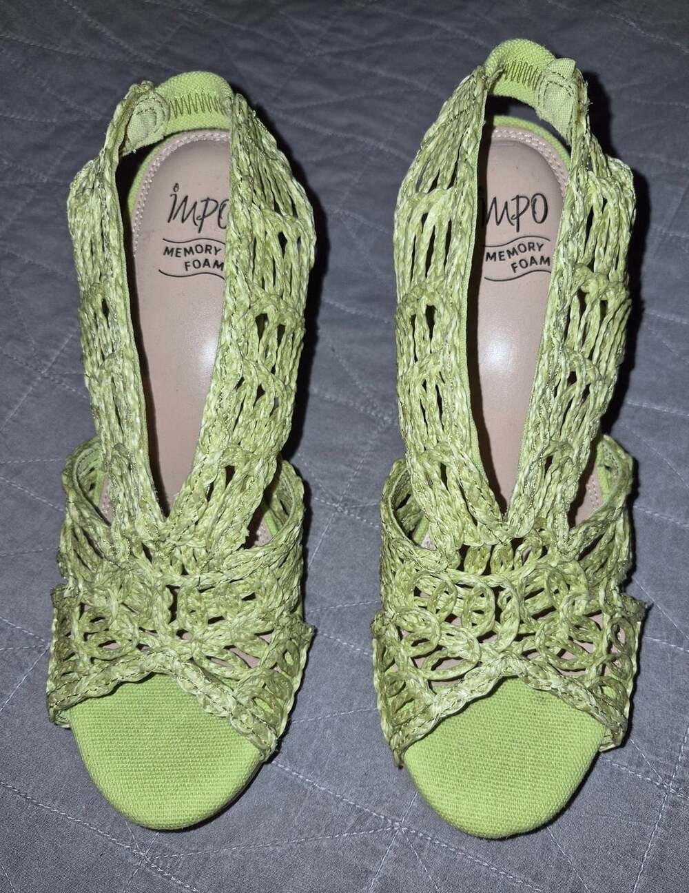 Impo Terinee Women's Woven Memory Foam Wedge Sandals